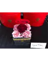 Bijou Floral – Rose & Œillets dans Écrin Noir | Verttige