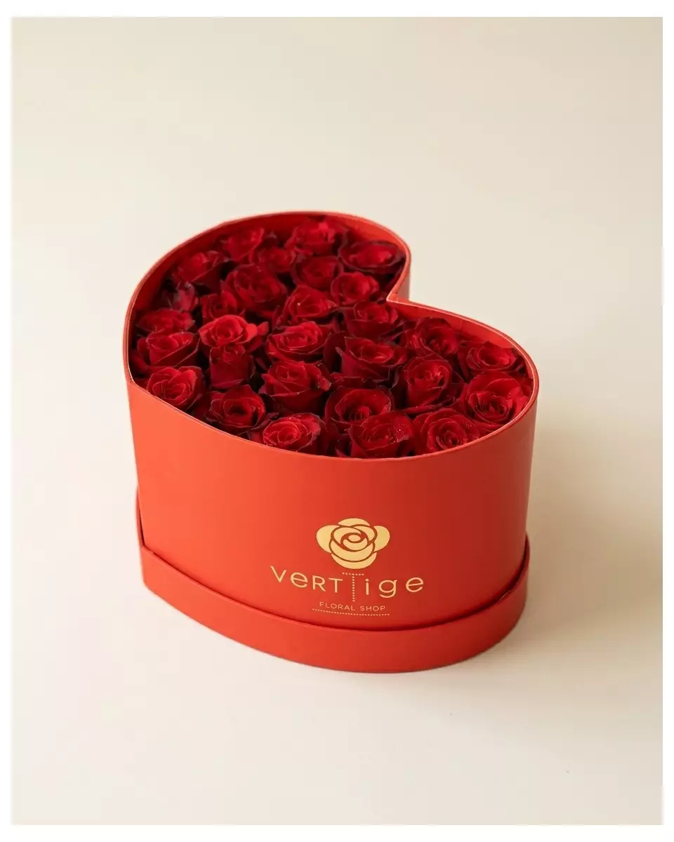 Aphrodite – Coffret Cœur de Roses Rouges | Verttige