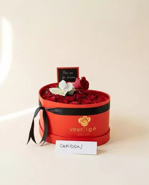 Cupidon – Coffret Roses & Orchidée Vanda | Verttige