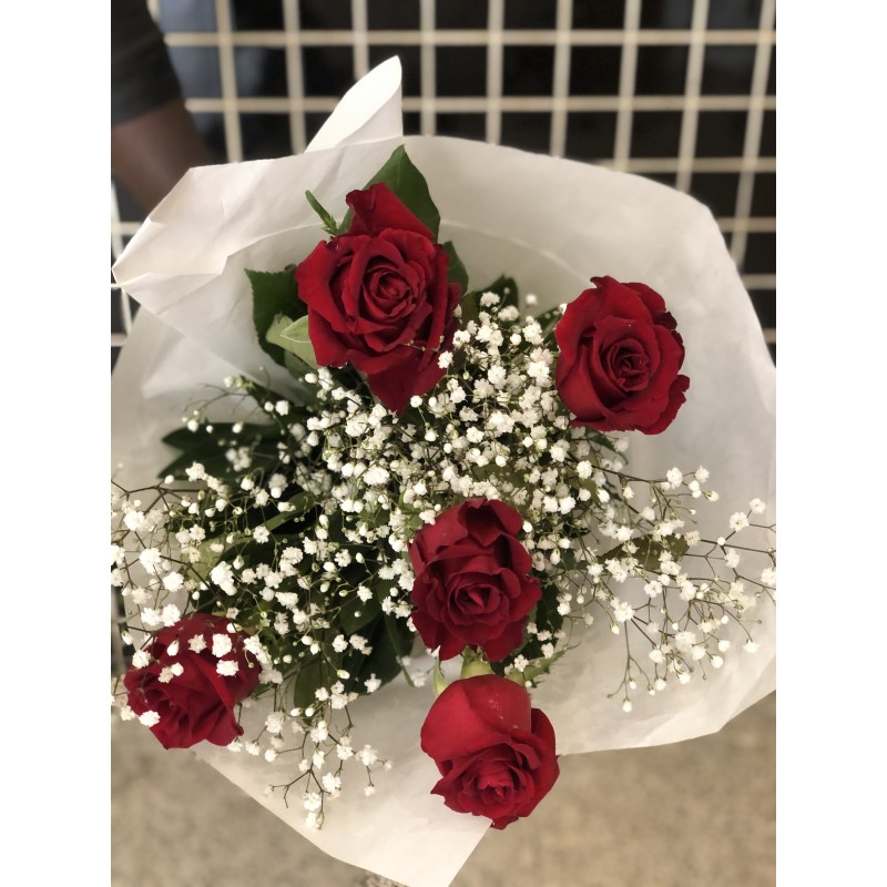 Bouquet de 5 roses