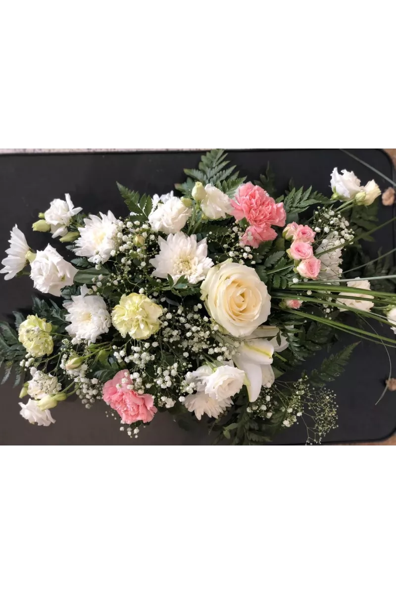 Grande présentation florale en centre de table