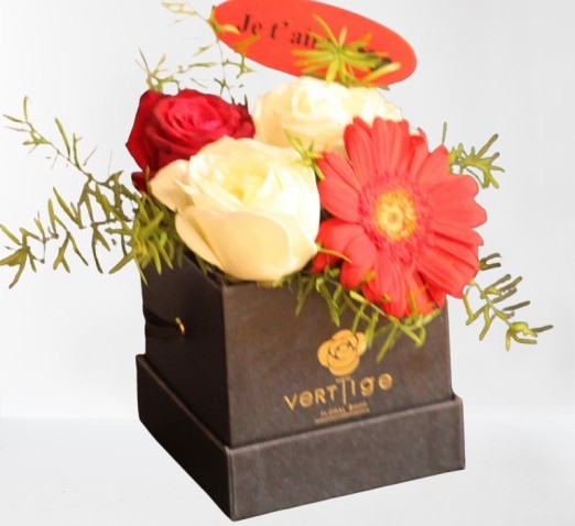 La Boîte à Passion – Fleurs Rouges & Blanches | Verttige