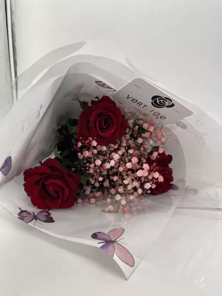 Joli Bouquet de 3 Roses | Verttige Fleuriste
