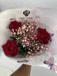 Joli Bouquet de 3 Roses | Verttige Fleuriste