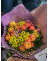 Bouquet Jaune & Orange – Santinis & Roses | Verttige