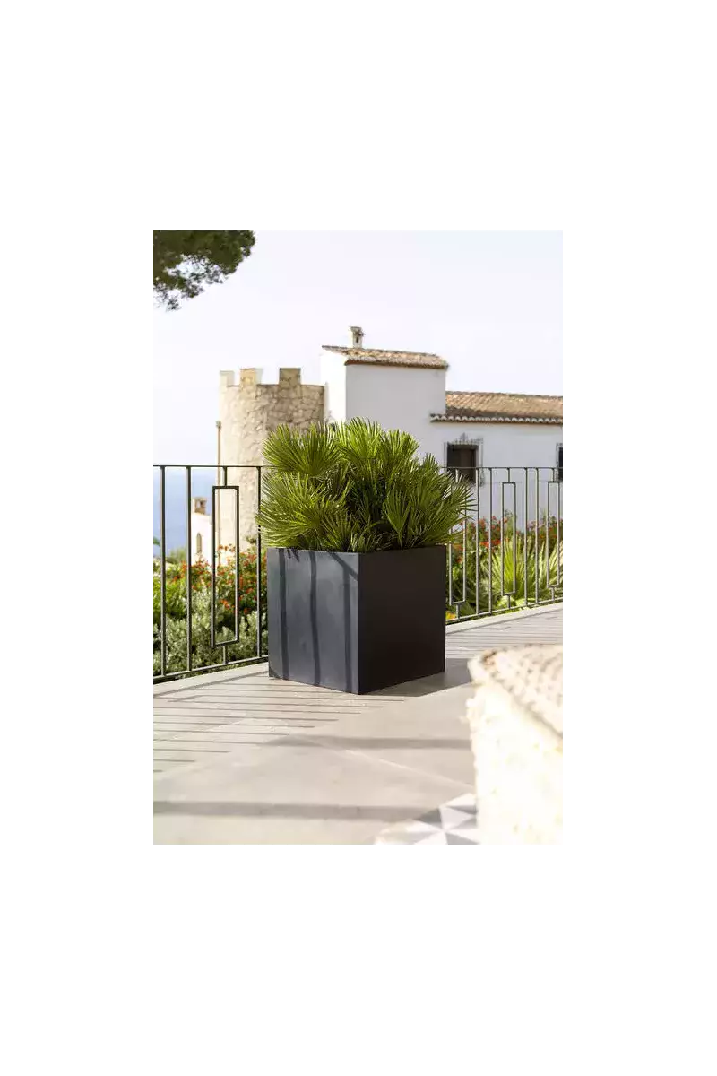 Block M – Pot Carré Noir 40×40cm | Verttige