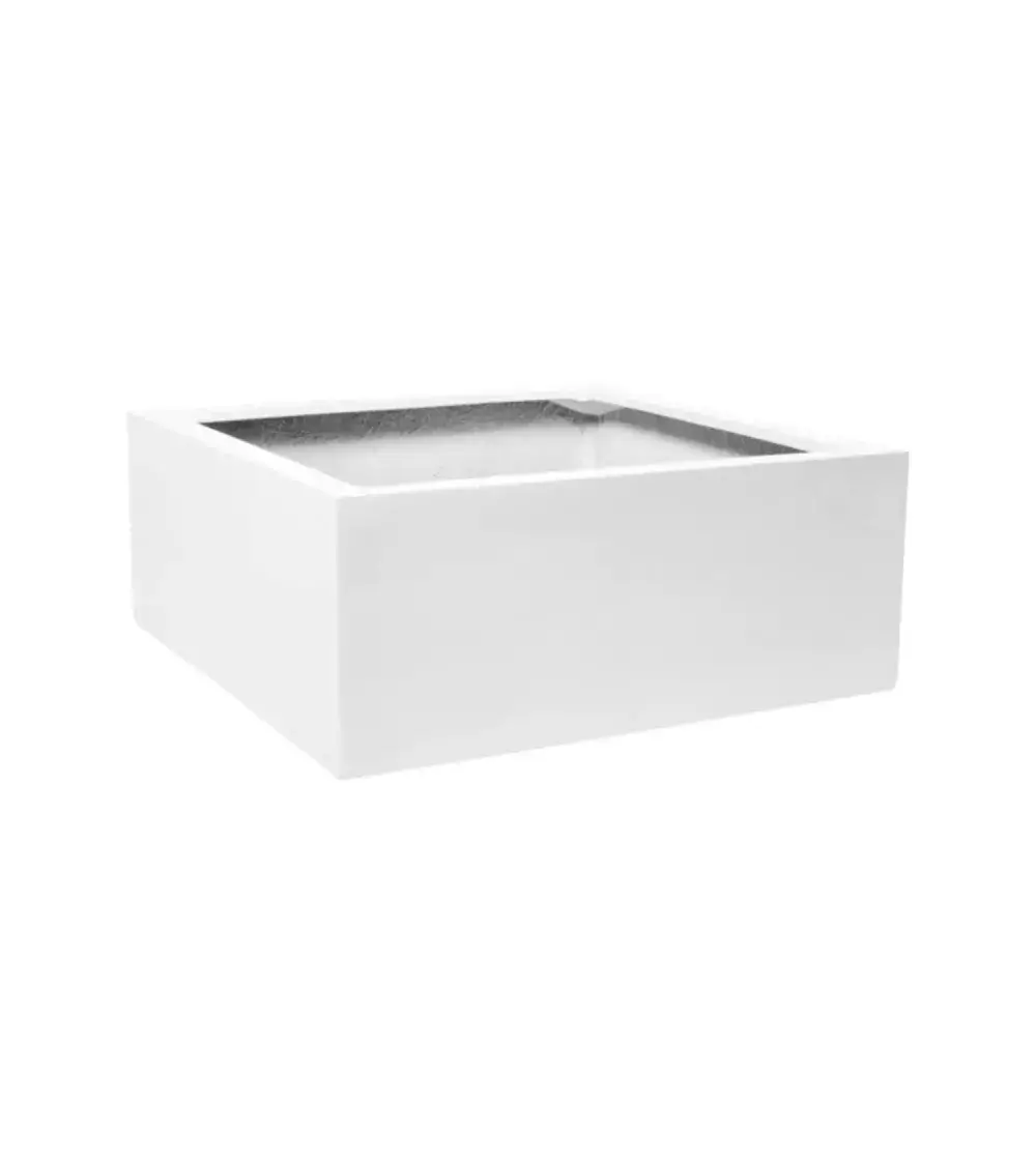 Jumbo Low M Blanc Glossy – Pot Bas 73cm | Verttige