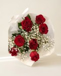Bouquet de 7 Roses et Gypsophiles | Verttige