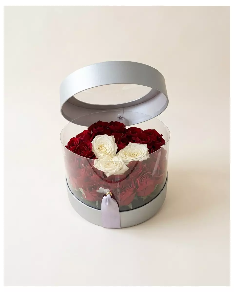 Amour Secret – Roses dans Coffret Transparent | Verttige