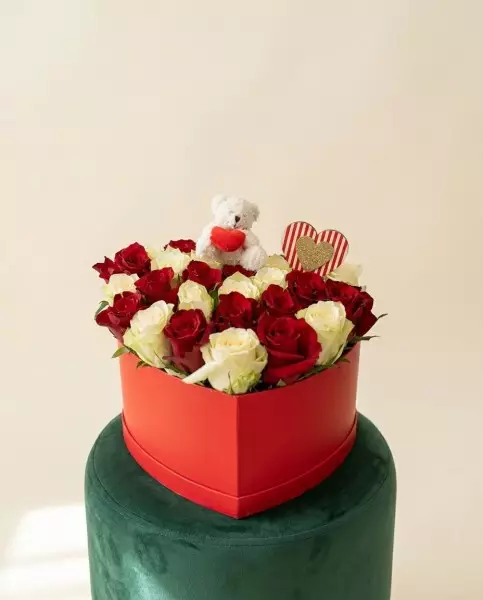 Love Box – Coffret Cœur de 20 Roses | Verttige