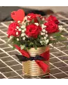 La Charmante – 6 Roses dans Coffret Doré | Verttige