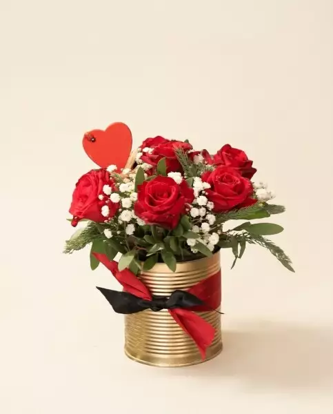 La Charmante – 6 Roses dans Coffret Doré | Verttige
